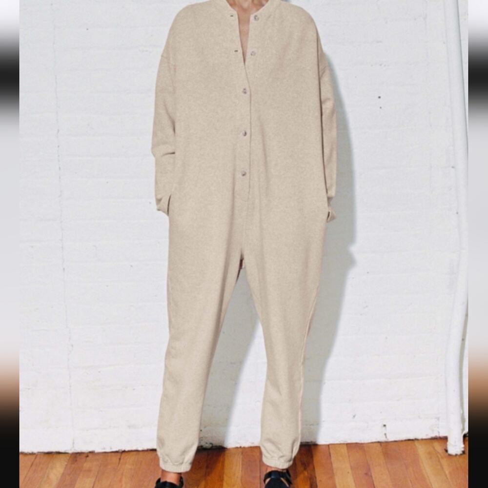 Mara Hoffman Oatmeal Sabina Jumpsuit 2X